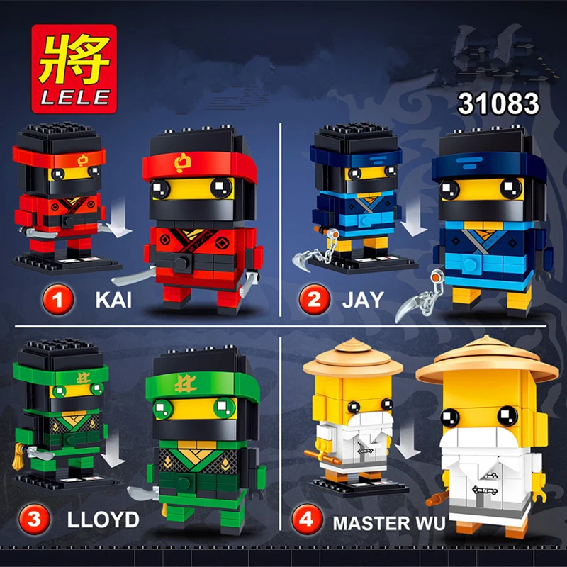 NINJAGO Brickheadz Kai Jay Lloyd Master Wu ninja Heroes figures Compatible With Legos Model Building Block Set Kids Brick Toy
NINJAGO Brickheadz Kai Jay Lloyd Master Wu ninja Heroes figures Compatible With Legos Model Building Block Set Kids Brick Toy