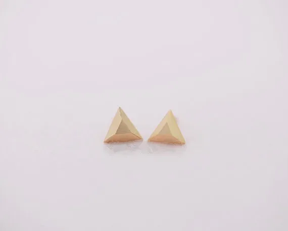 Модные трехмерные геометрические треугольные серьги серьги-гвоздики в виде