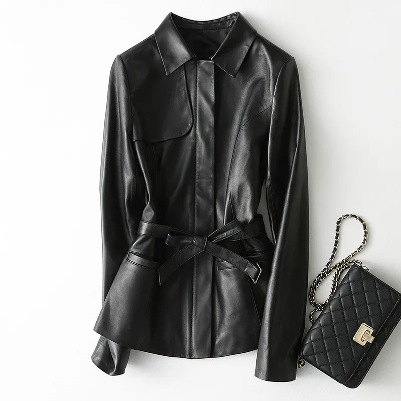 Genuine Leather Jacket Women Clothes 2019 Korean Real Sheepskin Coat Spring Autumn Women's Jackets Belt Slim KQN29103 KJ2318
Genuine Leather Jacket Women Clothes 2019 Korean Real Sheepskin Coat Spring Autumn Women's Jackets Belt Slim KQN29103 KJ2318