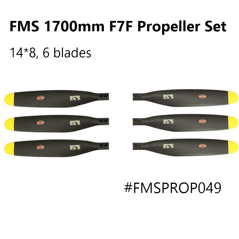 FMS 1700mm 1.7m F7F Tigercat Propeller 14*8 6 Blade CW&CCW PROP049 RC Airplane Model Plane Aircraft Avion Spare Parts
FMS 1700mm 1.7m F7F Tigercat Propeller 14*8 6 Blade CW&CCW PROP049 RC Airplane Model Plane Aircraft Avion Spare Parts
