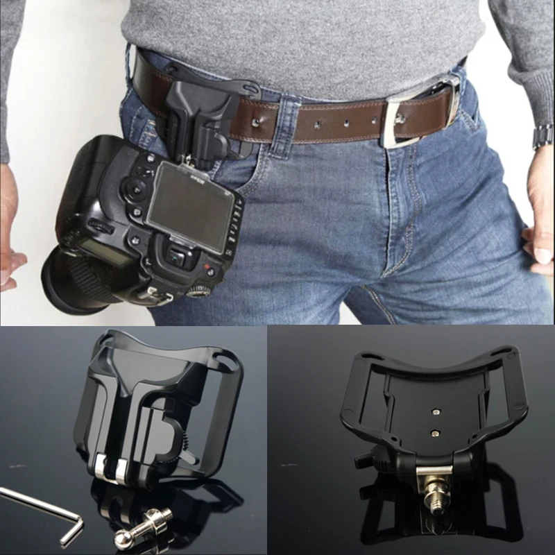 New 1/4" Screw Quick Release Camera Holster Waist Belt Buckle Button Mount Clip Strap Hanger Holder For Canon Nikon Sony DSLR
New 1/4" Screw Quick Release Camera Holster Waist Belt Buckle Button Mount Clip Strap Hanger Holder For Canon Nikon Sony DSLR