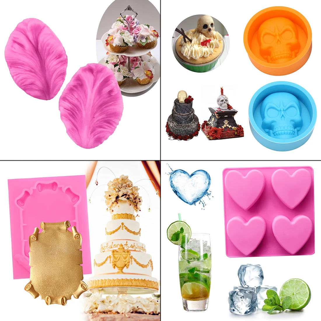 Irregular Skull Petals Heart Shape Silicone Cake Soap Moulds Fondant Tools 1PC/2PCS Sugarcraft Bakeware Decoration Cake Stencil
Irregular Skull Petals Heart Shape Silicone Cake Soap Moulds Fondant Tools 1PC/2PCS Sugarcraft Bakeware Decoration Cake Stencil