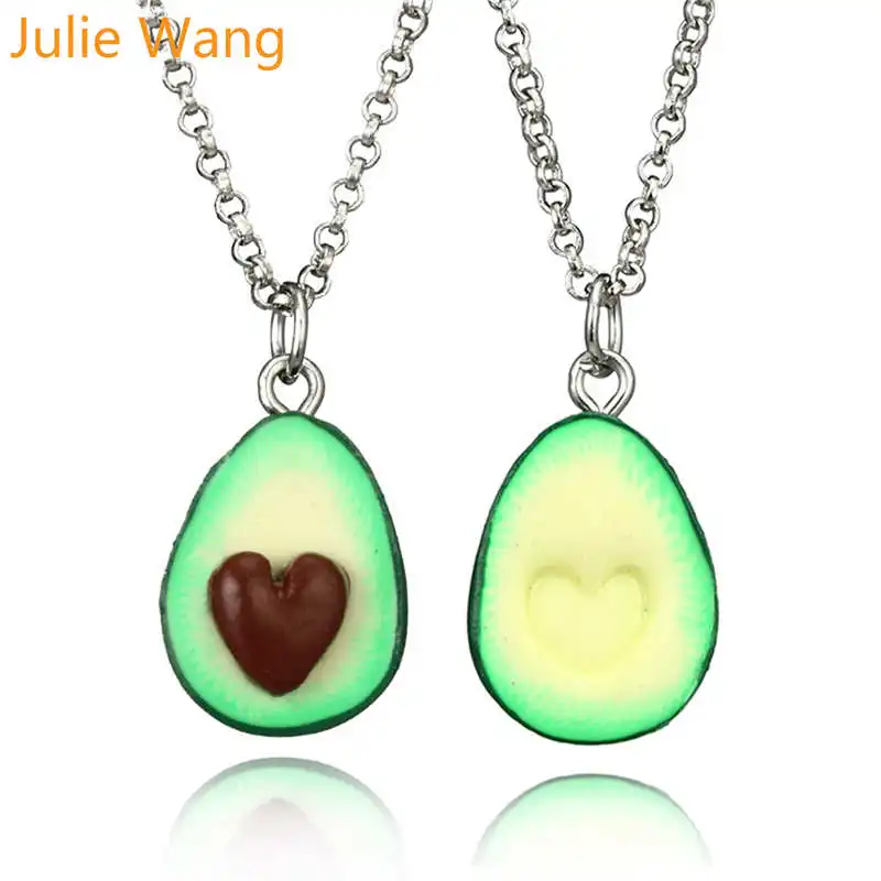 Julie Wang Artificial Fruit Fimo Green Avocado Necklace Soft Pottery Simulation Food Pendants Fashion Women Jewelry
Julie Wang Artificial Fruit Fimo Green Avocado Necklace Soft Pottery Simulation Food Pendants Fashion Women Jewelry
