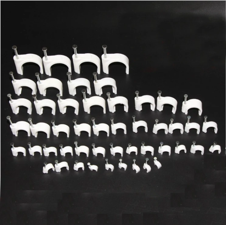 PE Plastic 4mm Square Cable Clip C Shaped High Carbon Steel Nails Cable clips Wire Wall holder 100pcs/pack
PE Plastic 4mm Square Cable Clip C Shaped High Carbon Steel Nails Cable clips Wire Wall holder 100pcs/pack