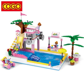 COGO Swimming Pool Model Building Blocks Compatible City Assembly Girls Educational DIY Bricks Toys For Children Gift
COGO Swimming Pool Model Building Blocks Compatible City Assembly Girls Educational DIY Bricks Toys For Children Gift