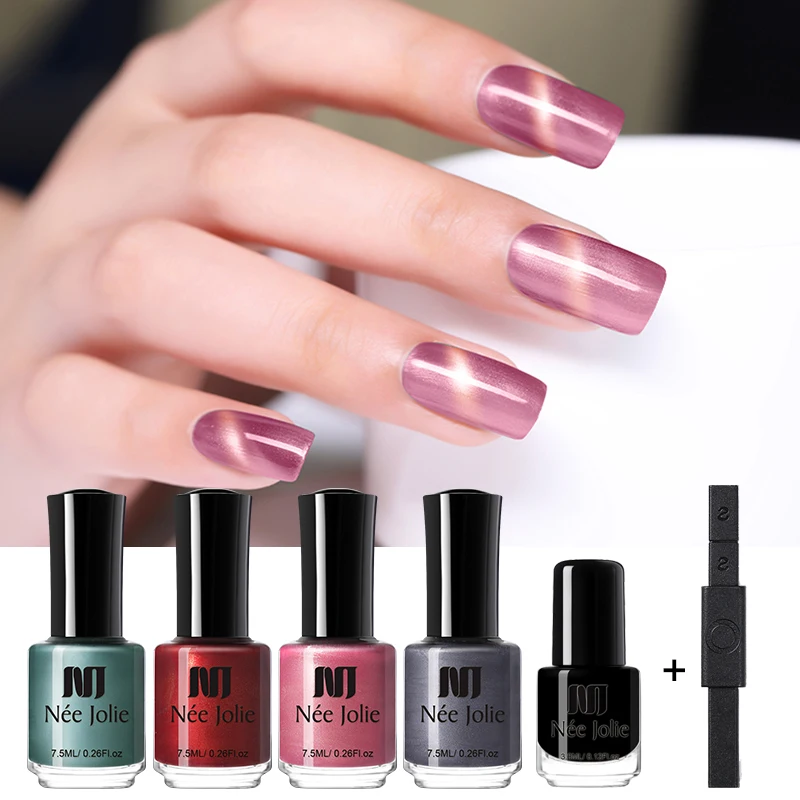 NEE JOLIE 7.5ML Cat Eyes Nail Polish Set Chameleon Cat Eye Varnish with Black Color Base Multi-function Magnetic for Nail Art
NEE JOLIE 7.5ML Cat Eyes Nail Polish Set Chameleon Cat Eye Varnish with Black Color Base Multi-function Magnetic for Nail Art