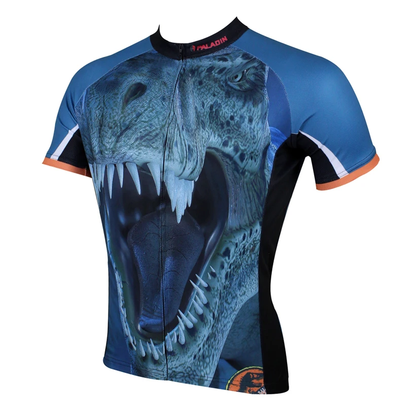 Мужская велосипедная рубашка с коротким рукавом PALADIN динозавром | Спорт и
