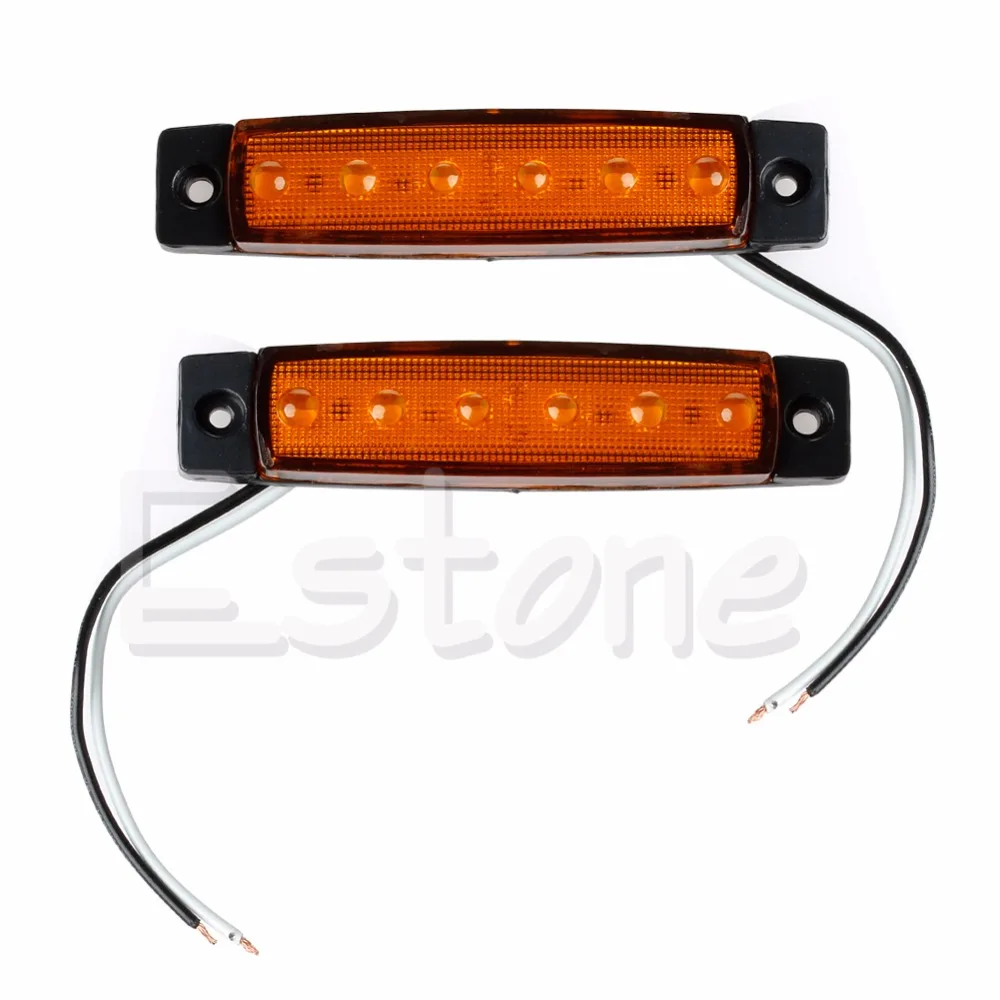 Car styling 2X 12V Bus Van Boat Truck Trailer Side Marker Tail Light Lamp Yellow/Amber 6 LED
Car styling 2X 12V Bus Van Boat Truck Trailer Side Marker Tail Light Lamp Yellow/Amber 6 LED