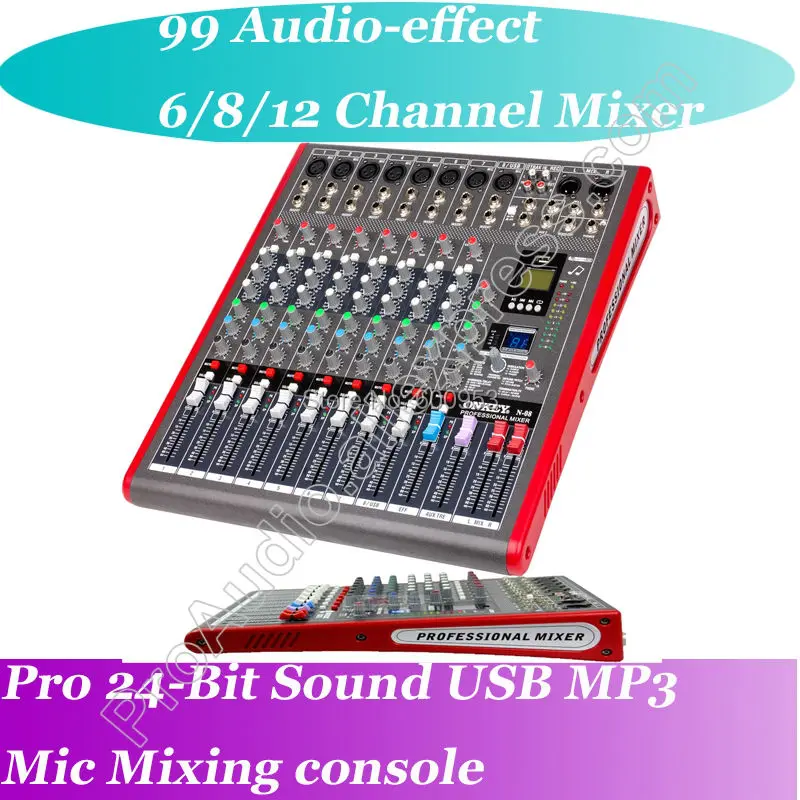 MICWL Professional 8 Channel Microphone Mixing Console Mixer - Perfect stage studio solution
MICWL Professional 8 Channel Microphone Mixing Console Mixer - Perfect stage studio solution