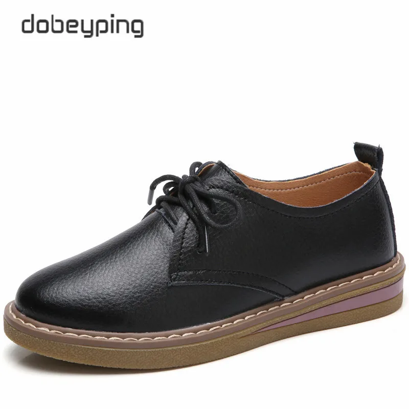 dobeyping 2017 Autumn Women Boat Shoe Genuine Leather Women Shoes Lace-Up Woman Flats Shoes Solid Ladies Oxfords Female Loafers
dobeyping 2017 Autumn Women Boat Shoe Genuine Leather Women Shoes Lace-Up Woman Flats Shoes Solid Ladies Oxfords Female Loafers