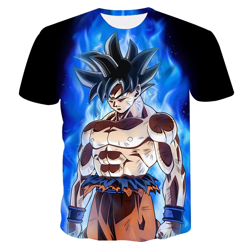 Мужская футболка с 3D принтом Dragon Ball Z Ultra Instinct Goku летняя супе...