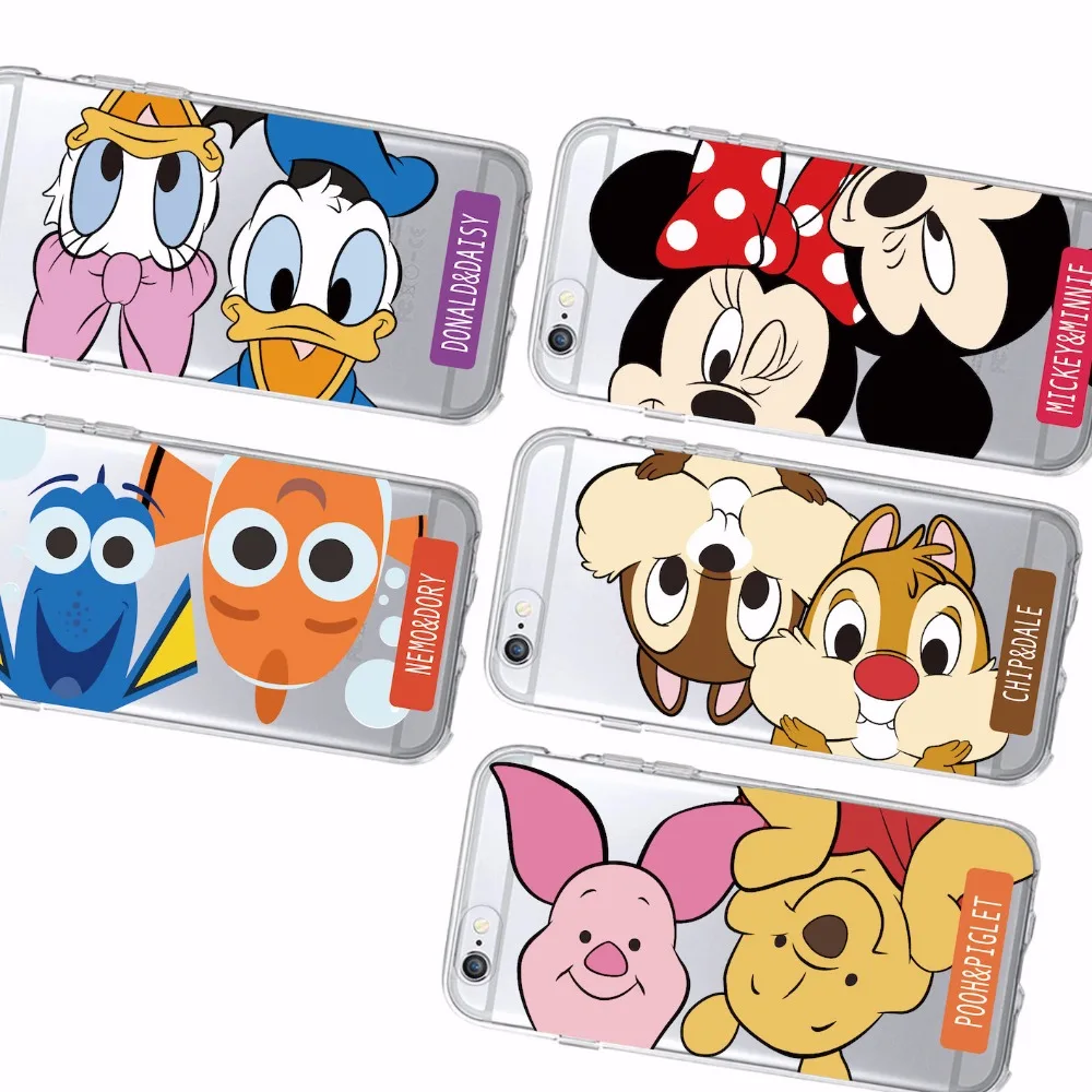 

Cute Memo Dory Donald Daisy Duck Pooh Chip Dale Mickey Minnie Mouse Soft Phone Case For iPhone 6 7 7Plus 8 8Plus XS Max SAMSUNG