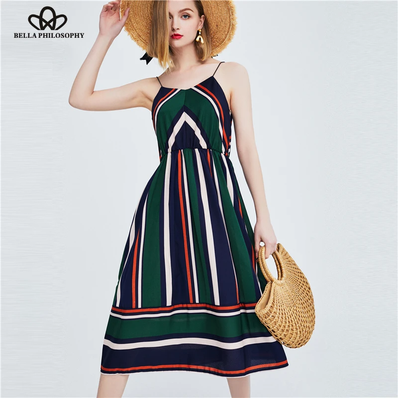 Wonder Casual Striped Beach Dress Women Sexy Sleeveless Spaghetti Strap Midi A Line Party Dress Sundress Vestidos 2019 new
Wonder Casual Striped Beach Dress Women Sexy Sleeveless Spaghetti Strap Midi A Line Party Dress Sundress Vestidos 2019 new