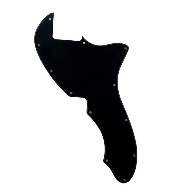 Pleroo Custom Guitar Parts - For Tele 69 Thinline blank with 12 Screrw holes Pickguard Scratch Plate 1 Ply Black | Спорт и