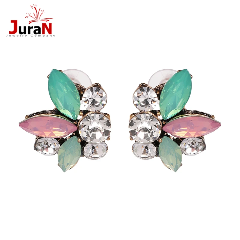JURAN 2019 NEW 2 colors cute Crystal women statement earrings wholesale trendy rhinestones stud earrings brincos
JURAN 2019 NEW 2 colors cute Crystal women statement earrings wholesale trendy rhinestones stud earrings brincos