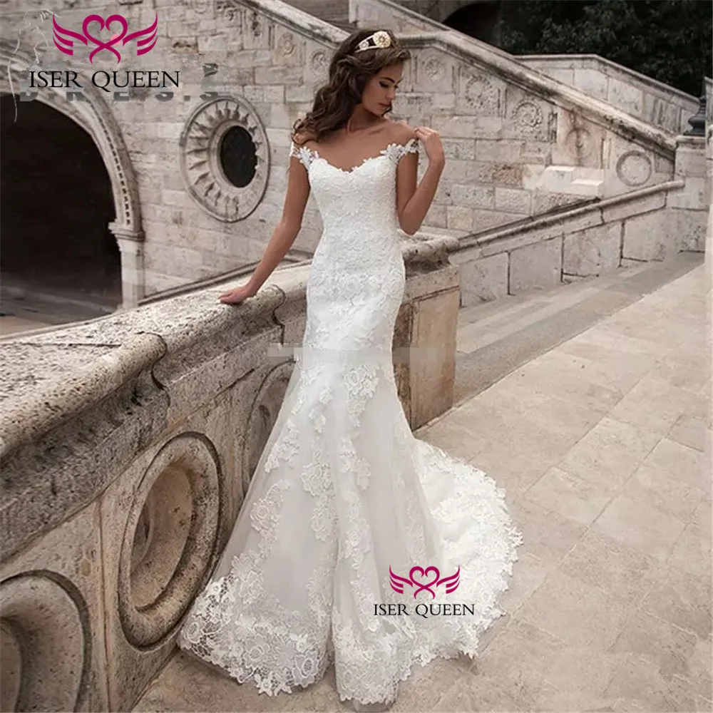 Cap Sleeves Sweetheart Neckline Lace Appliques Mermaid Wedding dress 2020 Tulle Button Illusion Vestido Novia Bride Dress w0545
Cap Sleeves Sweetheart Neckline Lace Appliques Mermaid Wedding dress 2020 Tulle Button Illusion Vestido Novia Bride Dress w0545