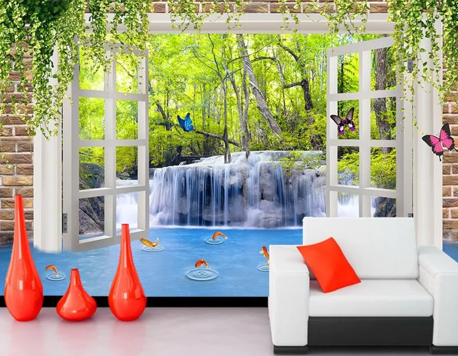Large murals,Three-dimensional wall windows outdoor waterfall 3d wallpaper,living room tv sofa wall bedroom papel de parede
Large murals,Three-dimensional wall windows outdoor waterfall 3d wallpaper,living room tv sofa wall bedroom papel de parede