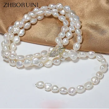 ZHBORUINI Fashion Pearl Jewelry Baroque Necklace Natural Freshwater Pearl Sweater Chain Accessories Statement Necklace For Women
ZHBORUINI Fashion Pearl Jewelry Baroque Necklace Natural Freshwater Pearl Sweater Chain Accessories Statement Necklace For Women
