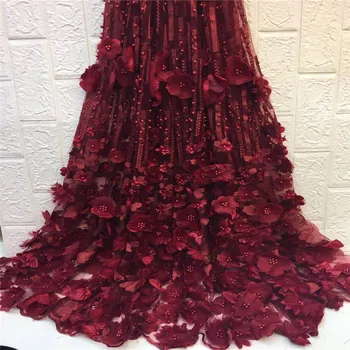 3d Flowers Latest Nigerian Lace Fabrics Wine Tulle Net Lace Fabric Embroidered High Quality Beaded Fabric for Party Dress A1512
3d Flowers Latest Nigerian Lace Fabrics Wine Tulle Net Lace Fabric Embroidered High Quality Beaded Fabric for Party Dress A1512