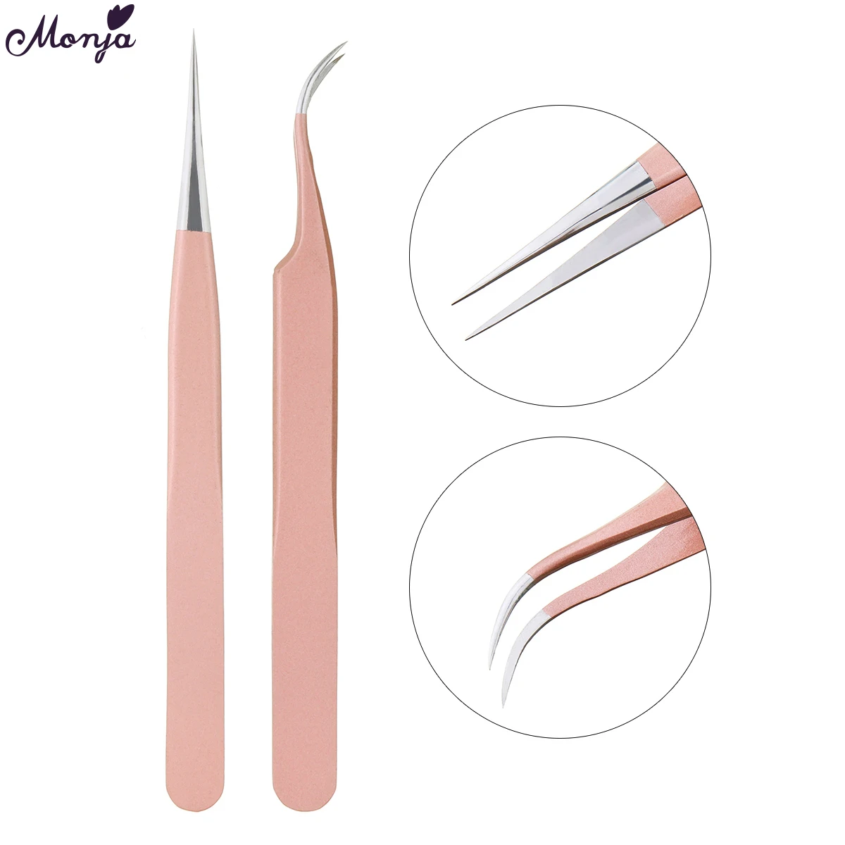 Monja Nail Art Rose Gold Clip Stainless Steel Straight Curved Tweezer Rhinestone Sticker Decoration Picking Nipper Manicure Tool
Monja Nail Art Rose Gold Clip Stainless Steel Straight Curved Tweezer Rhinestone Sticker Decoration Picking Nipper Manicure Tool