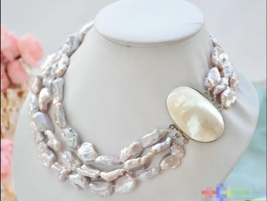 Hot sale new Style >>>>> 3row 18" 20mm LAVENDER BAROQUE DENS KESHI REBORN PEARL NECKLACE
Hot sale new Style >>>>> 3row 18" 20mm LAVENDER BAROQUE DENS KESHI REBORN PEARL NECKLACE