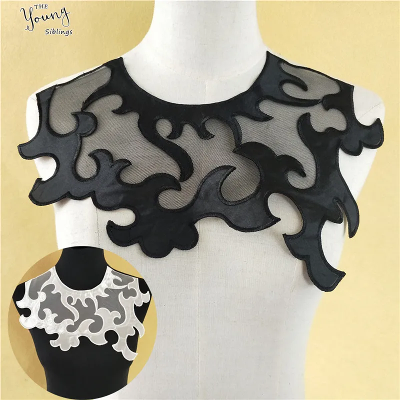 White/Black Lace Fabric Embroidered Applique Lace Neckline Fine Venise Lace Collar DIY Sewing trim Clothing accessories 1pc sell
White/Black Lace Fabric Embroidered Applique Lace Neckline Fine Venise Lace Collar DIY Sewing trim Clothing accessories 1pc sell