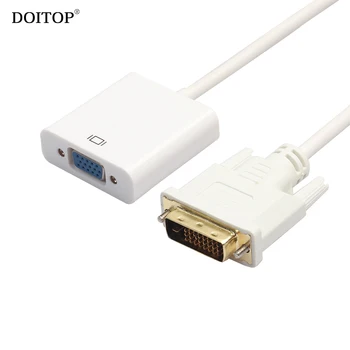 DOITOP New Full HD 1080P DVI-D To Vga 20cm Dvi D 24+1 Pin Male to VGA 15Pin Female Active Cable Adapter Converter For TV PC  O3