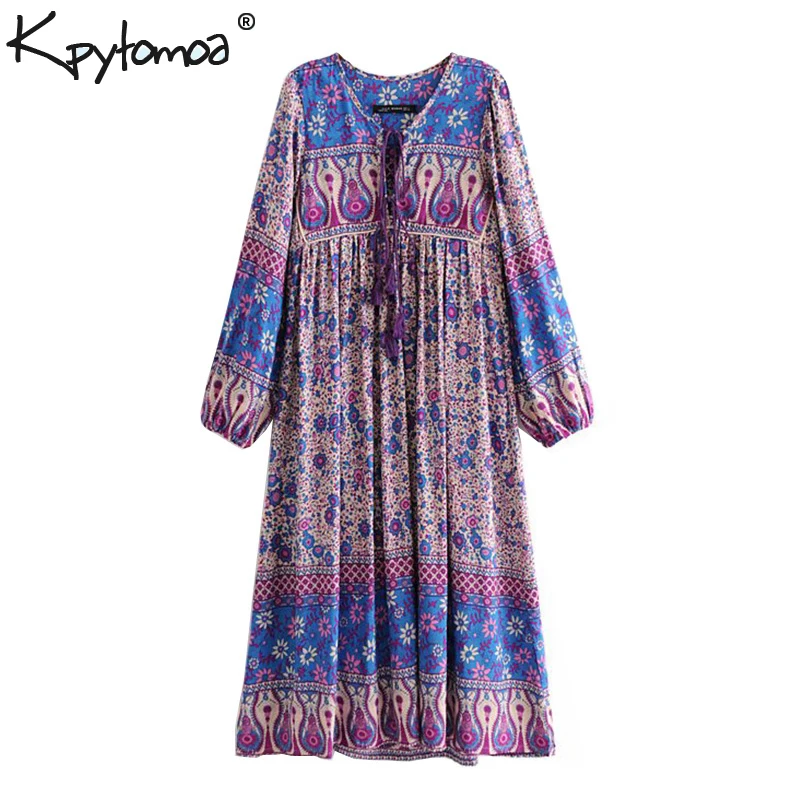 Boho Summer Vintage Floral Print Tassel Midi Dress Women 2019 Fashion V Neck Lantern Sleeve Pleated Beach Dresses Femme Vestidos
Boho Summer Vintage Floral Print Tassel Midi Dress Women 2019 Fashion V Neck Lantern Sleeve Pleated Beach Dresses Femme Vestidos