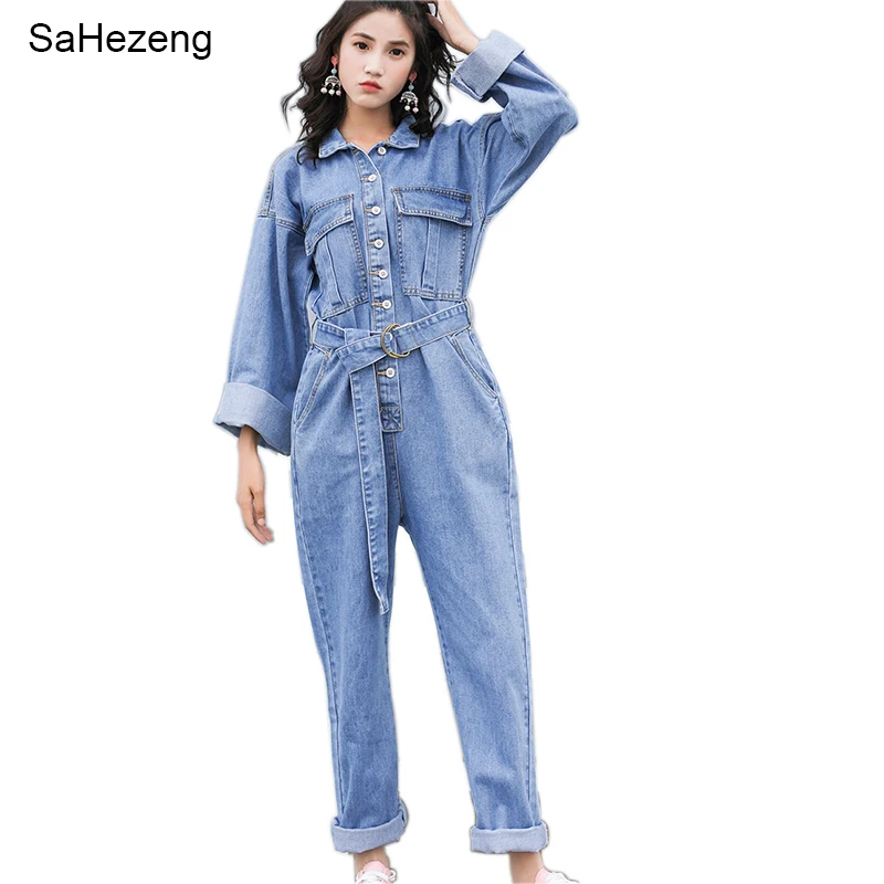 2020 Autumn Winter New Women Jumpsuits Rompers Denim Loose Jumpsuits Casual Safari Style Jumpsuit With Belt Women Jeans WJ30
2020 Autumn Winter New Women Jumpsuits Rompers Denim Loose Jumpsuits Casual Safari Style Jumpsuit With Belt Women Jeans WJ30