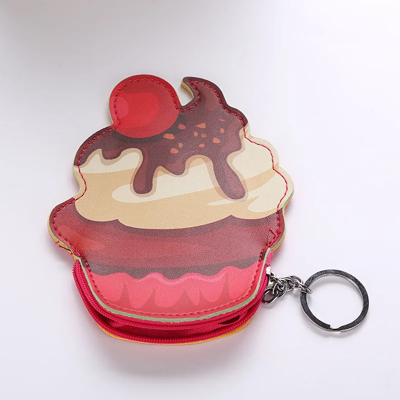 Ice Cream Key Chain PU Leather Coin Purse Keyring Sweet Yummy Key Chain Metal Crafts Women Fashion Jewelry Bag Ornament 6C1172
Ice Cream Key Chain PU Leather Coin Purse Keyring Sweet Yummy Key Chain Metal Crafts Women Fashion Jewelry Bag Ornament 6C1172