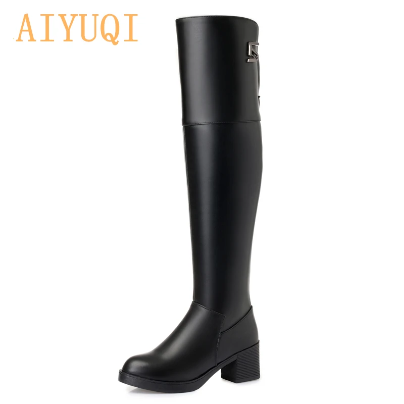 AIYUQI Over knee boots womens 2019 new genuine leather women knee high boots High-heeled trend female knight boots women shoes
AIYUQI Over knee boots womens 2019 new genuine leather women knee high boots High-heeled trend female knight boots women shoes