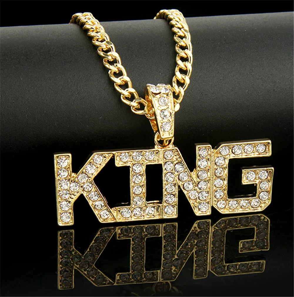 Men Hip Hop Full Rhinestone King Shape Pendants Necklaces Bling Bling Iced Out Cuban Link Chain Hiphop Necklace Men Jewelry Gift
Men Hip Hop Full Rhinestone King Shape Pendants Necklaces Bling Bling Iced Out Cuban Link Chain Hiphop Necklace Men Jewelry Gift