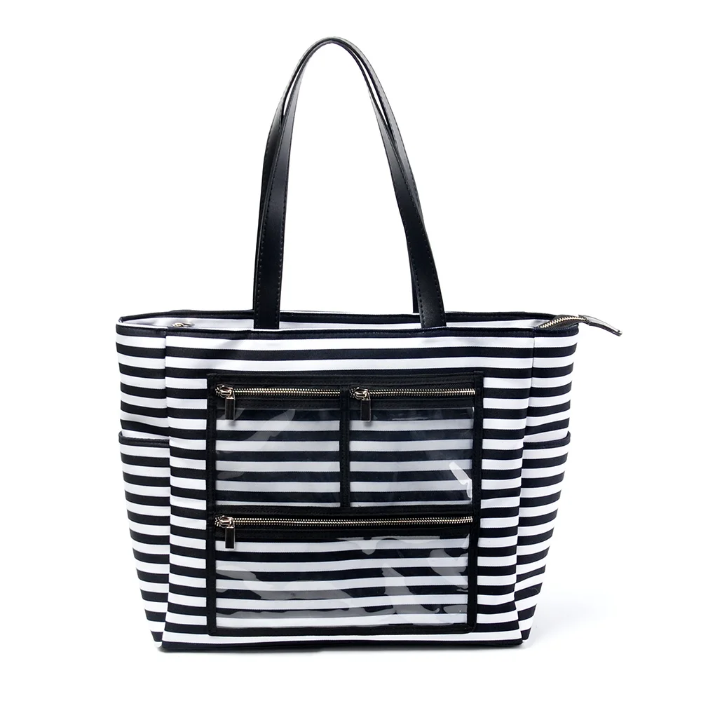Canvas Stripe PVC display Tote Bag Essential Oils Handbag With Nail Enamel Bottle Pockets DOM103576
Canvas Stripe PVC display Tote Bag Essential Oils Handbag With Nail Enamel Bottle Pockets DOM103576