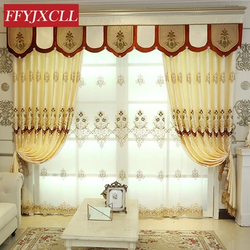 Polyester Cloth Embroidered Curtains Blackout For living Room Bedroom Kitchen Floral Curtains Tulle Jacquard Drapes Home Decor
Polyester Cloth Embroidered Curtains Blackout For living Room Bedroom Kitchen Floral Curtains Tulle Jacquard Drapes Home Decor