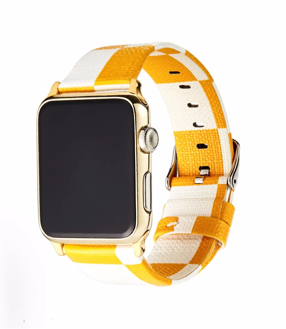 Good Leather Watchband for iWatch Apple Watch 38mm 42mm Series 1 2 3 Grid Pattern Replacement Band Steel Buckle Wrist Strap.
Good Leather Watchband for iWatch Apple Watch 38mm 42mm Series 1 2 3 Grid Pattern Replacement Band Steel Buckle Wrist Strap.