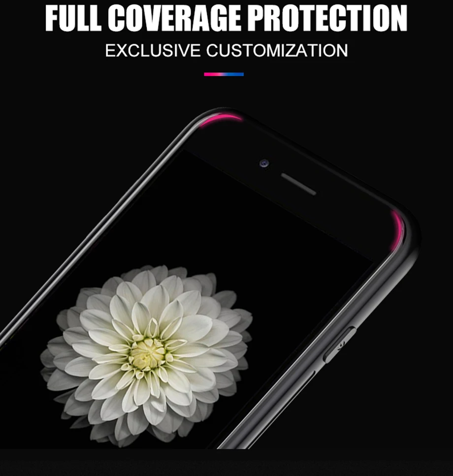 6-PC-5D Glass on the for iPhone 6 7 Tempered Glass For iPhone X 7 8 Plus Screen Protective Film