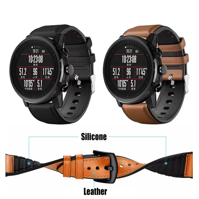 22mm Watch Strap for Xiaomi Huami amazfit stratos 2 2s Strap amazfit pace band Leather silicone for Samsung galaxy 46mm Bracelet
22mm Watch Strap for Xiaomi Huami amazfit stratos 2 2s Strap amazfit pace band Leather silicone for Samsung galaxy 46mm Bracelet