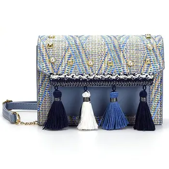Casual Wild Ethnic Style Fringed Woven Shoulder Bag Fashion Pearl Tassel Decor Crossbody Bag Beach Bag For Women Ladies Girls
Casual Wild Ethnic Style Fringed Woven Shoulder Bag Fashion Pearl Tassel Decor Crossbody Bag Beach Bag For Women Ladies Girls