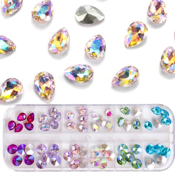 1 Case Water Drop Round Rhinestones AB Color Charm Nail Art Glitter Stones Gems Silver Back 3D Tip Manicure Tool Decoration JIWS
1 Case Water Drop Round Rhinestones AB Color Charm Nail Art Glitter Stones Gems Silver Back 3D Tip Manicure Tool Decoration JIWS