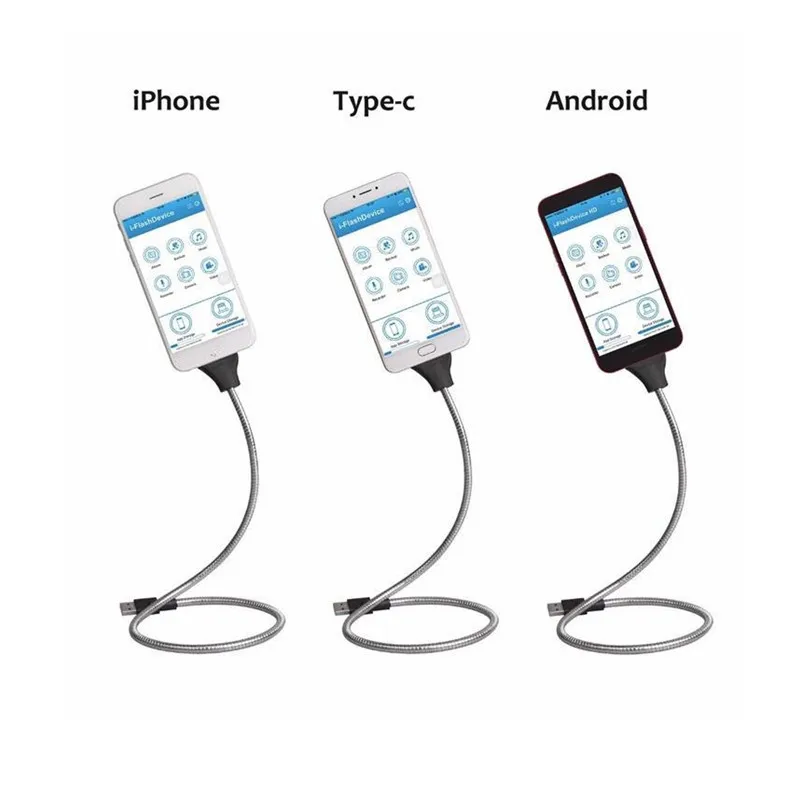 Flexible Stand UP USB Charging Data Cable Phone Charger Palm Bracket Holder For iPhone Android Type-C Smartphones
Flexible Stand UP USB Charging Data Cable Phone Charger Palm Bracket Holder For iPhone Android Type-C Smartphones