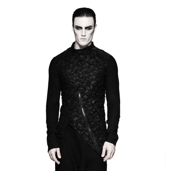 Gothic Men Mandarin Collar Ripped T-shirts Decadent Heavy Punk Long Sleeve Shirt Embroidery Ruffled Tee Tops
Gothic Men Mandarin Collar Ripped T-shirts Decadent Heavy Punk Long Sleeve Shirt Embroidery Ruffled Tee Tops