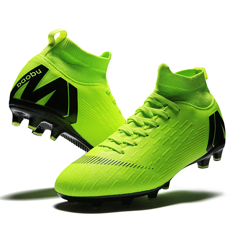 Men's Soccer Cleats High Ankle Football Shoes HTB1CIz7bbr1gK0jSZFDq6z9yVXau.jpg - Men's Soccer Cleats High Ankle Football Shoes