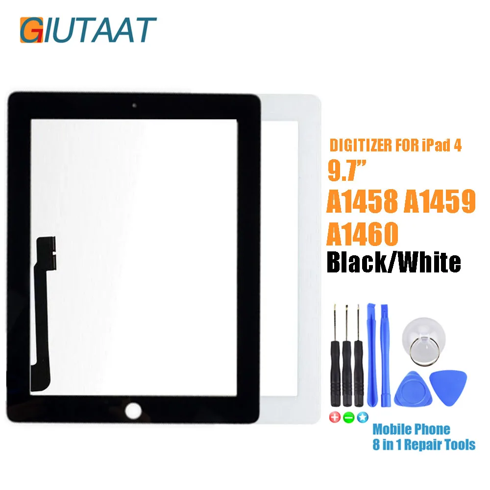 Touch Screen Digitizer Front Glass Panel Replacement Spare Parts For iPad 4 iPad4 A1458 A1459 A1460 No Home
Touch Screen Digitizer Front Glass Panel Replacement Spare Parts For iPad 4 iPad4 A1458 A1459 A1460 No Home