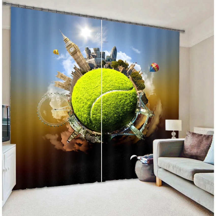 States set tennis 3d architectural style living room curtains 
States set tennis 3d architectural style living room curtains