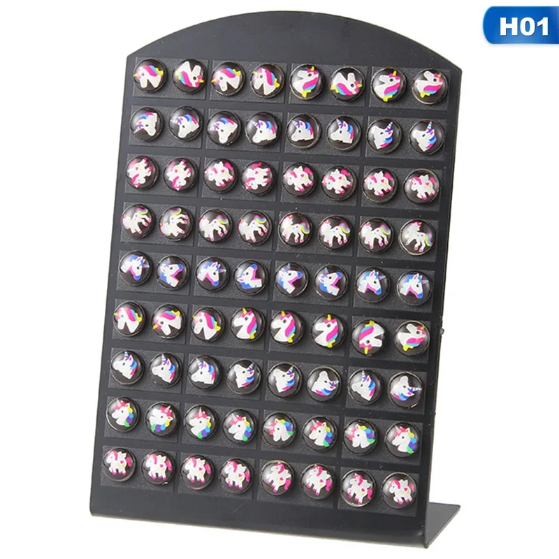 36pairs/Set Cute Unicorn Flamingo Animal Stud Earrings Woman Girls Acrylic Sweet Children Small Earring Birthday Gift Jewelry
36pairs/Set Cute Unicorn Flamingo Animal Stud Earrings Woman Girls Acrylic Sweet Children Small Earring Birthday Gift Jewelry