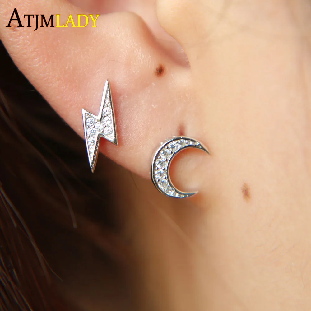 100% 925 sterling silver dainty delicate moon flash studs women girl delicate dainty cz moon 3 color cz classic earring
100% 925 sterling silver dainty delicate moon flash studs women girl delicate dainty cz moon 3 color cz classic earring