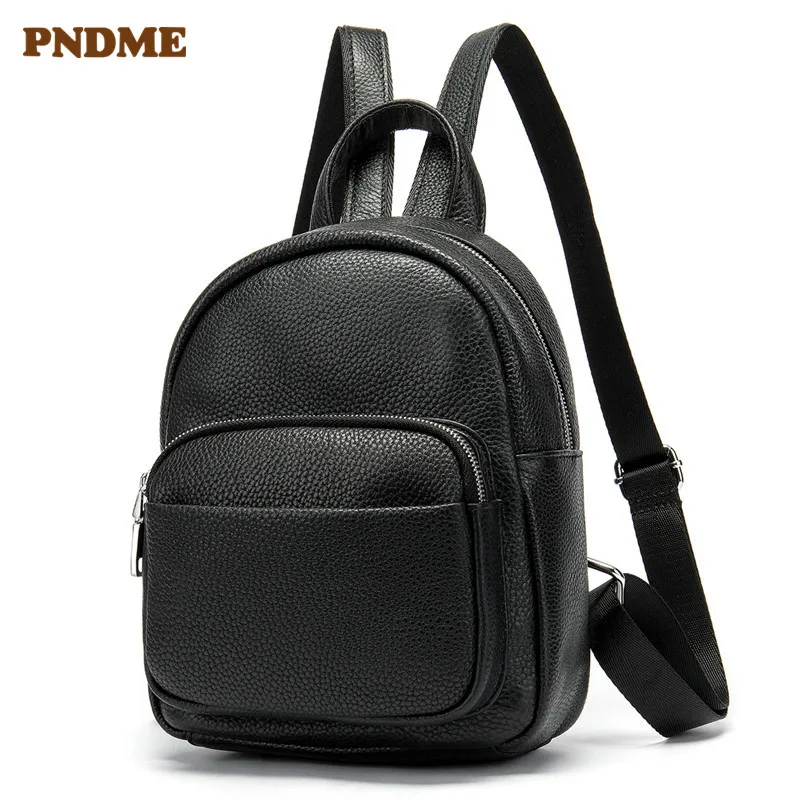 PNDME first layer cowhide backpack vintage casual ladies shoulder bag zipper genuine leather mini black backpack
PNDME first layer cowhide backpack vintage casual ladies shoulder bag zipper genuine leather mini black backpack