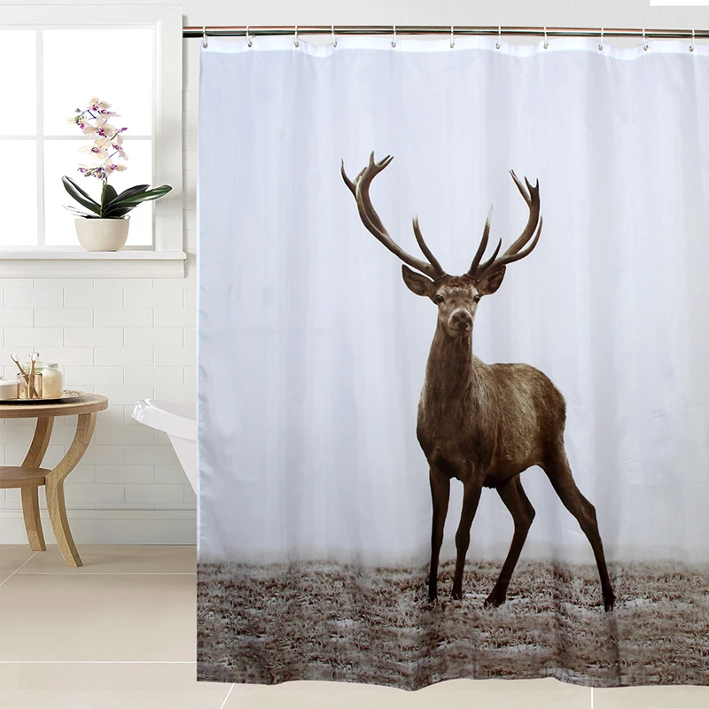 Happy Tree Fabric Polyester Animal Deer Shower Curtain Waterproof Bathroom Curtain Reindeer Bath Curtain size 180x180cm
Happy Tree Fabric Polyester Animal Deer Shower Curtain Waterproof Bathroom Curtain Reindeer Bath Curtain size 180x180cm