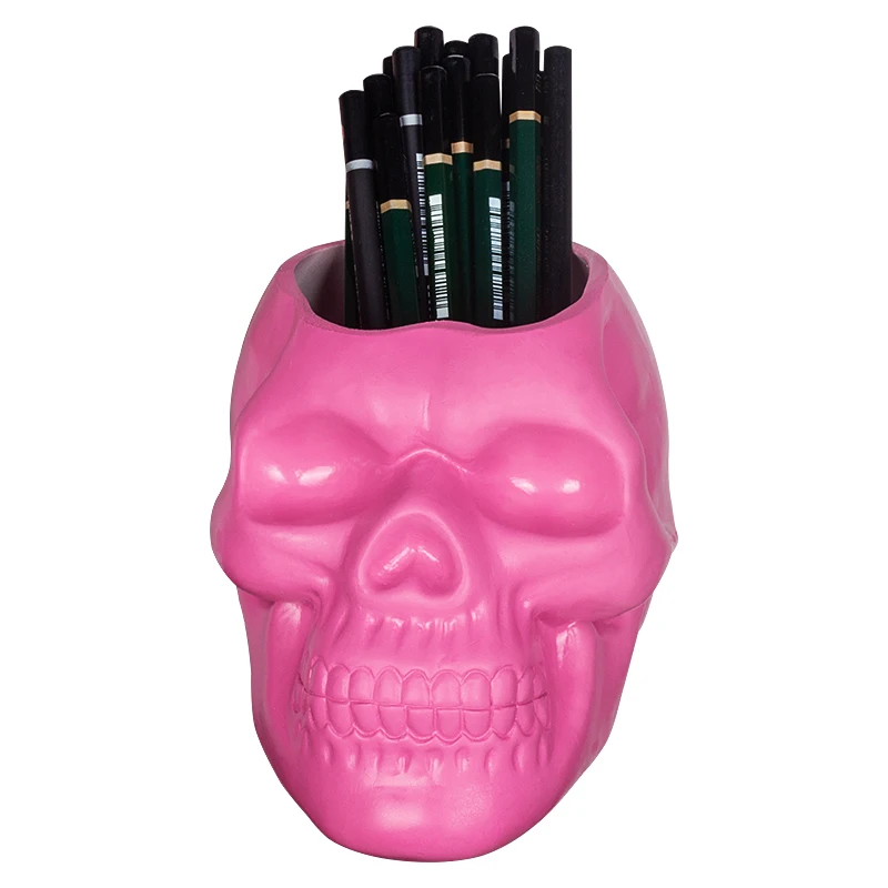 3D Skull Head Figure Skeleton Ornament Stationery Holder Makeup Storage Container Flower Pot Box Office Home Decor Free Shipping
3D Skull Head Figure Skeleton Ornament Stationery Holder Makeup Storage Container Flower Pot Box Office Home Decor Free Shipping