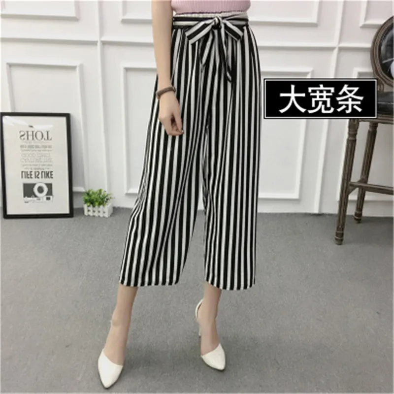 2018 Summer Newest Style Leisure Pants Loose High Waist thin wide leg pants stripe Bow tie Bottom Pant Women pants PZ176
2018 Summer Newest Style Leisure Pants Loose High Waist thin wide leg pants stripe Bow tie Bottom Pant Women pants PZ176